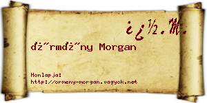 Örmény Morgan névjegykártya